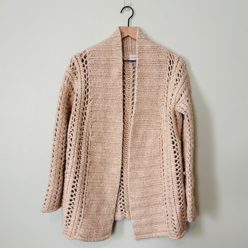 New Scotland Alpaca Wool Chunky Cardigan Sweater Small